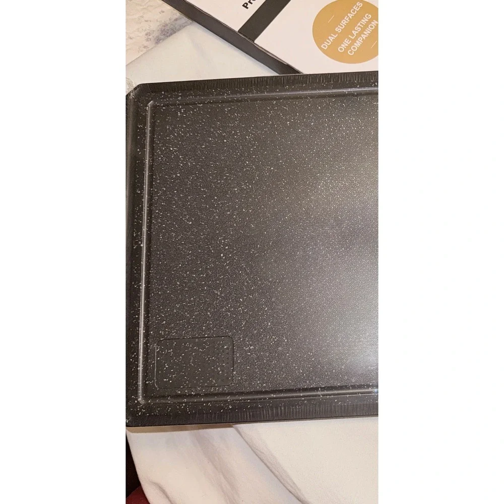 FORESSIC Cutting Board Unisex XL Black White NEW 2-in-1 Stainless Steel Non-Slip